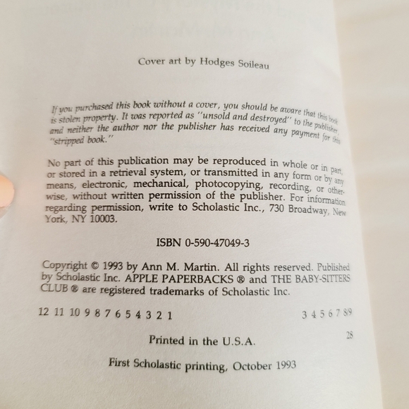 Vintage 90s The Babysitters Club Mystery #11 Scholastic Paperback Book - Picture 5 of 6